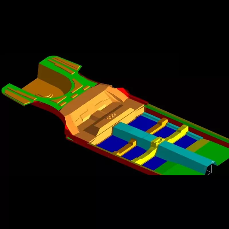 Matrizes de estampagem para montagem de piso automotivo